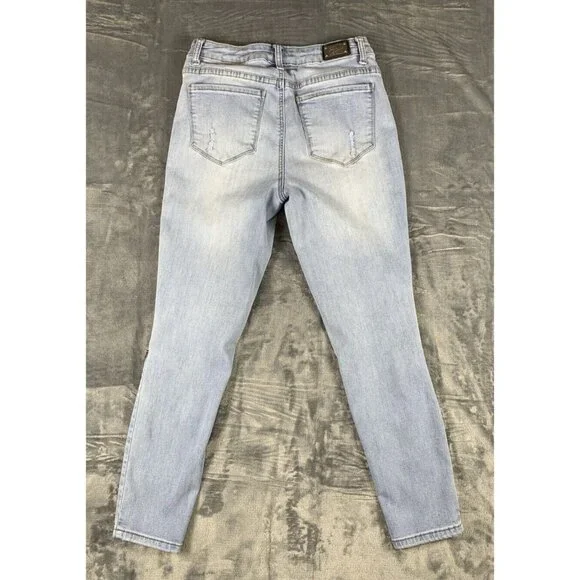 Earl Jean Women's Size 8 Embroidered Floral Butterfly Dragonfly Skinny Jeans - Picture 2 of 11